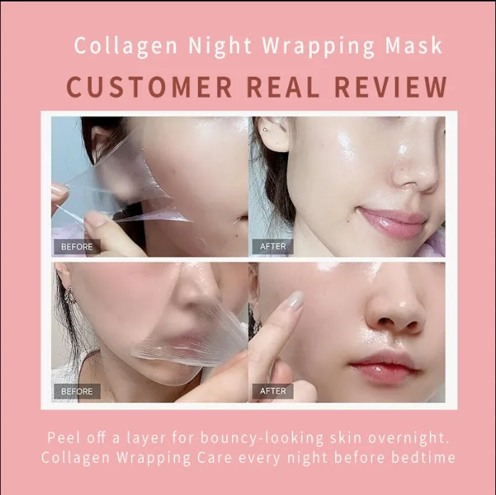 Collagen night wrapping mask styled product shot