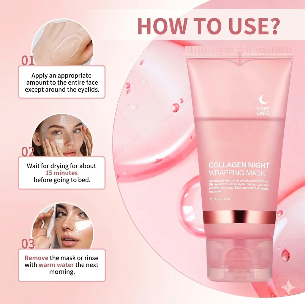 How to use the night wrapping mask in 3 steps